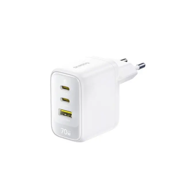 Baseus Φορτιστής EnerFill FE22 70W 2x USB-C / USB-A White