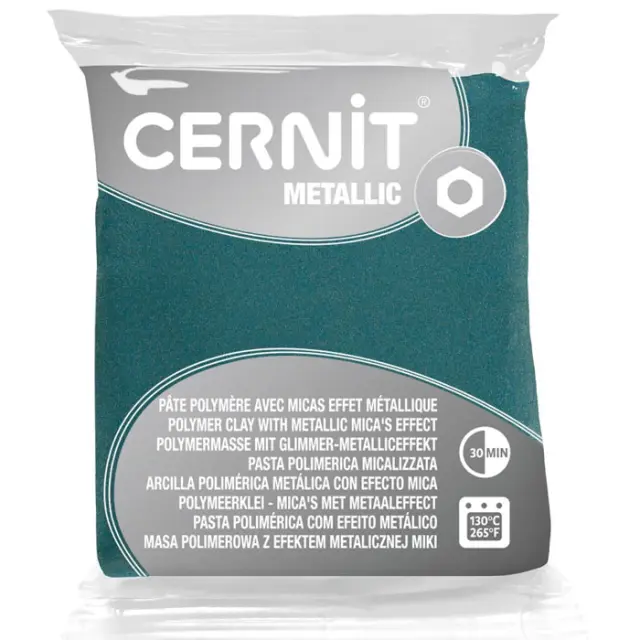 Πολυμερικός Πηλός Cernit Metallic No054 - Turquoise Gold - 56gr