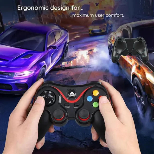 Techsuit V8 Ασύρματο Gamepad για Android / PS3 / PC / iOS Κόκκινο 3
