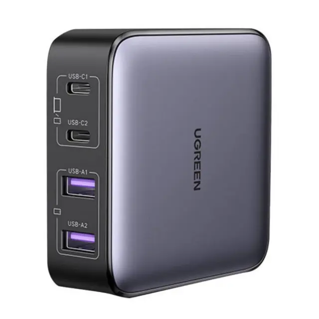 Ugreen Nexode charger CD327 2x USB-C 2x USB-A GaN 65W grey (90747B) (UGR90747B)