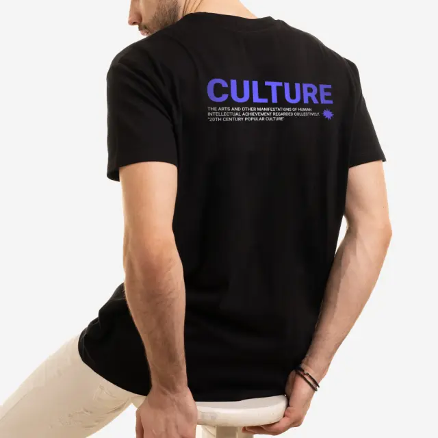 T-shirt Noshame® Μαύρο με τύπωμα Culture - 122525 - XXL 3