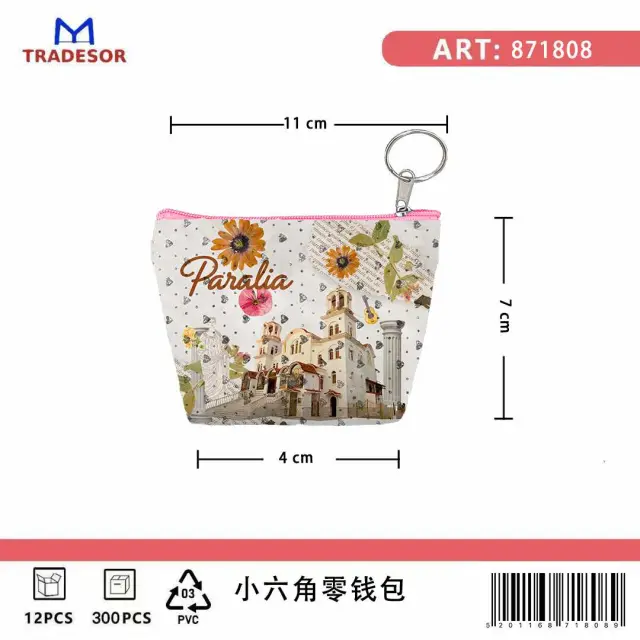 Πορτοφόλι Souvenir μπρελόκ mini - Σετ 10pcs - PVC - Paralia - 11*7*4cm - 871808 2