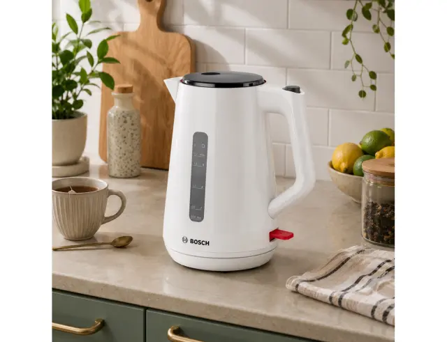 Βραστήρας Bosch MyMoment TWK1M121 με χωρητικότητα 1.7L και ισχύ 2400W - White TWK1M121