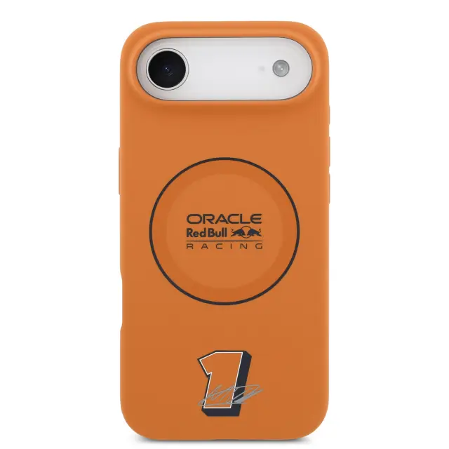 Red Bull Silicone Blue Ring MagSafe Case for iPhone Air Orange 3