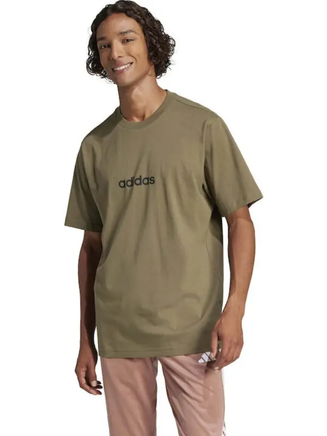 Adidas Essentials Linear T-Shirt Green JE9001 - S