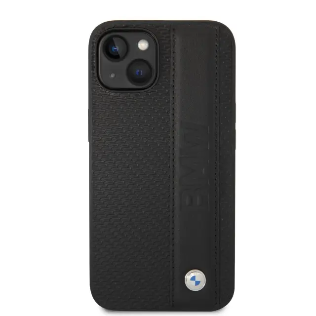 BMW Signature Leather Big Logo Case for iPhone 14 Plus Black 2