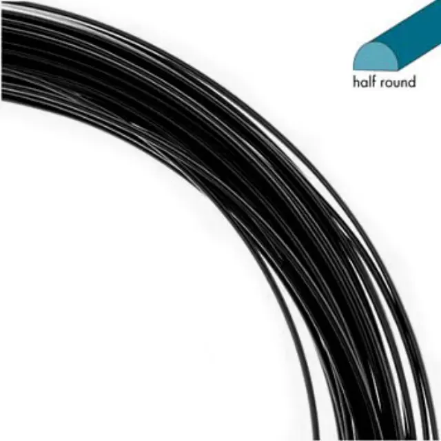 Half Round Black 1.02mm - 6.4m