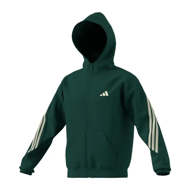adidas Sportswear Men's Stadium 3Stripes Full-Zip Hoodie Πράσινο KY6991 (adidas Sportswear) - XXLarge