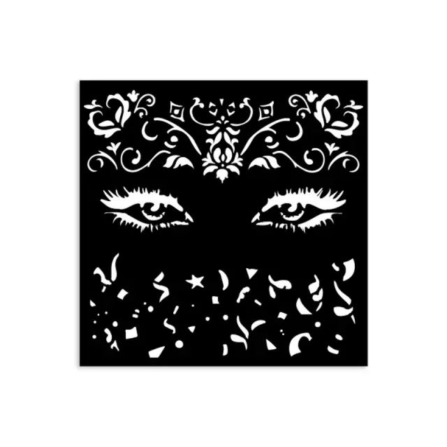 Thick Stencil 12x12cm, Stamperia, Masquerade, Eyes