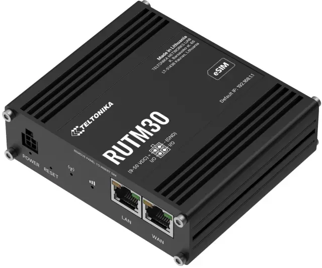 Teltonika RUTM30 Industrial cellular 5G Wi-Fi Router, eSIM