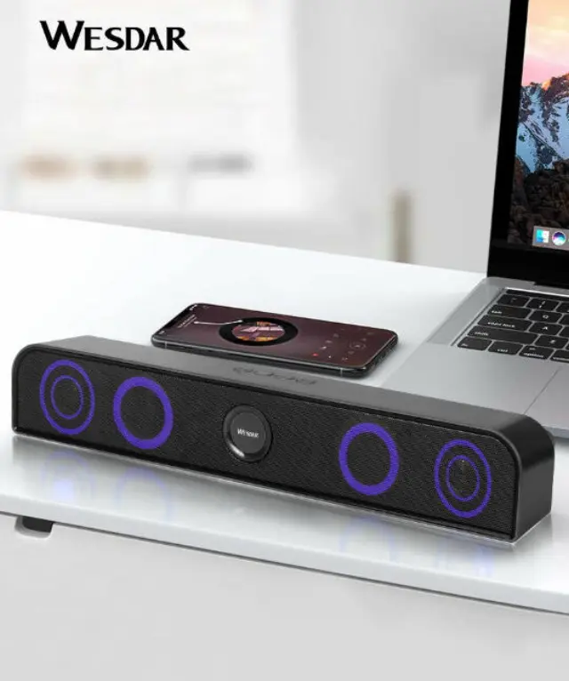 Επαγγελματικό soundbar aσύρματο ηχείο Bluetooth φορητό 10W 1200Mah K216 WESDAR 2