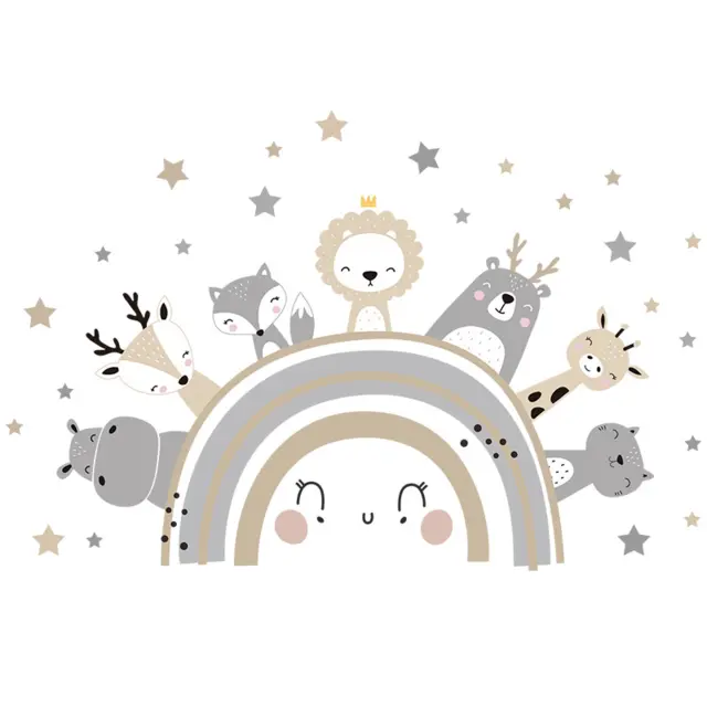 Sipo Cute Animals Αυτοκόλλητα Τοίχου 51x77 εκ.