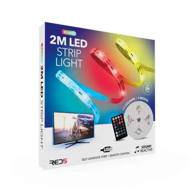The Source/Red5 LED Strip Light 2m-Ταινία Φωτισμού LED 2 μέτρων που αντιδρά στη μουσική