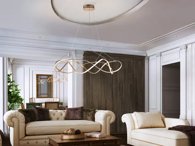 Molly 763592D Κρεμαστό Φωτιστικό LED Ø100 Ροζ Χρυσό Dimmable