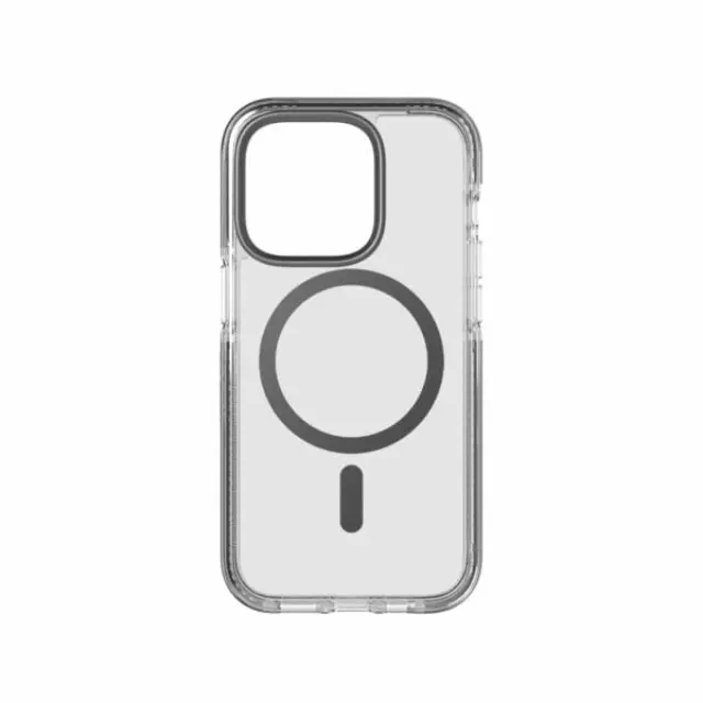 Tech21 - Evo Crystal MagSafe iPhone 14 Pro Cover - Clear - Graphite Black - Electronics