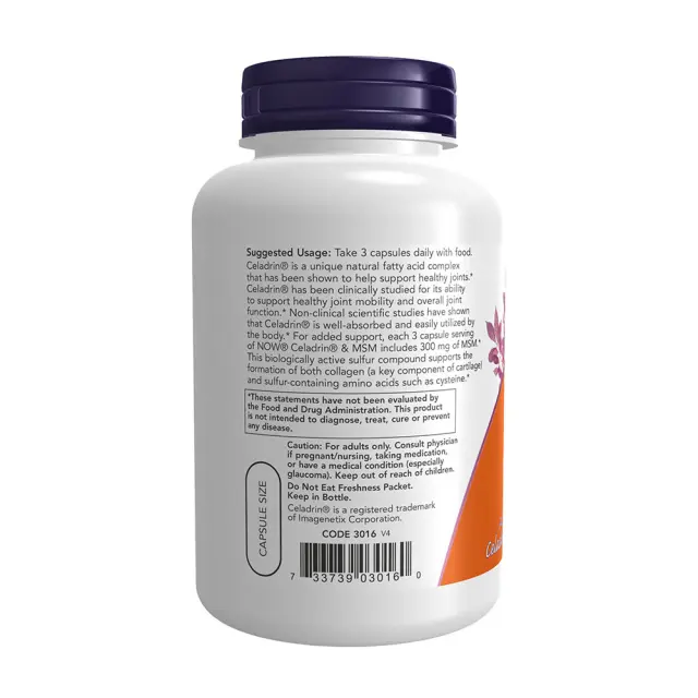Now Foods Celadrin & MSM 500 mg 3
