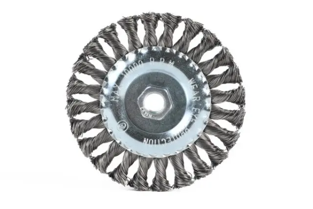 Steel brush wheel twisted for grinder 125 mm