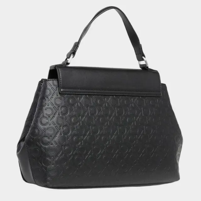 Calvin Klein - Γυναικεία Τσάντα Ώμου Ck Must Top Handle Tote-Emb Mono K60K611285-BAX Μαύρο 2