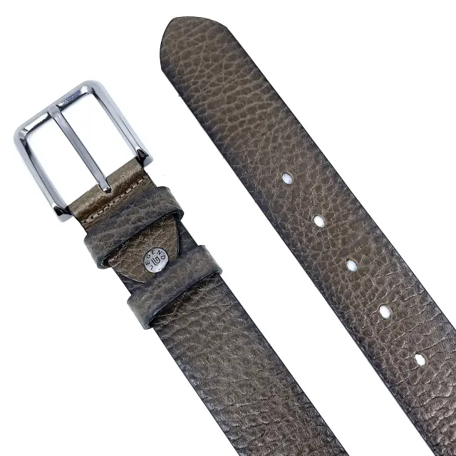 Λαδί Δερμάτινη Ζώνη Full Grain 4 cm 2