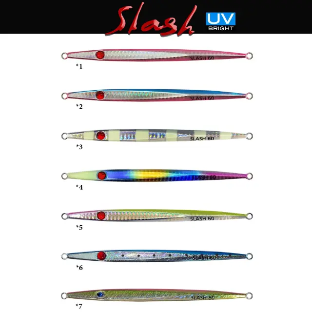 Πλάνος Pregio Slash 60–100gr Slim Σχεδίαση με UV Χρώματα για Shore Jigging 60gr #7 2