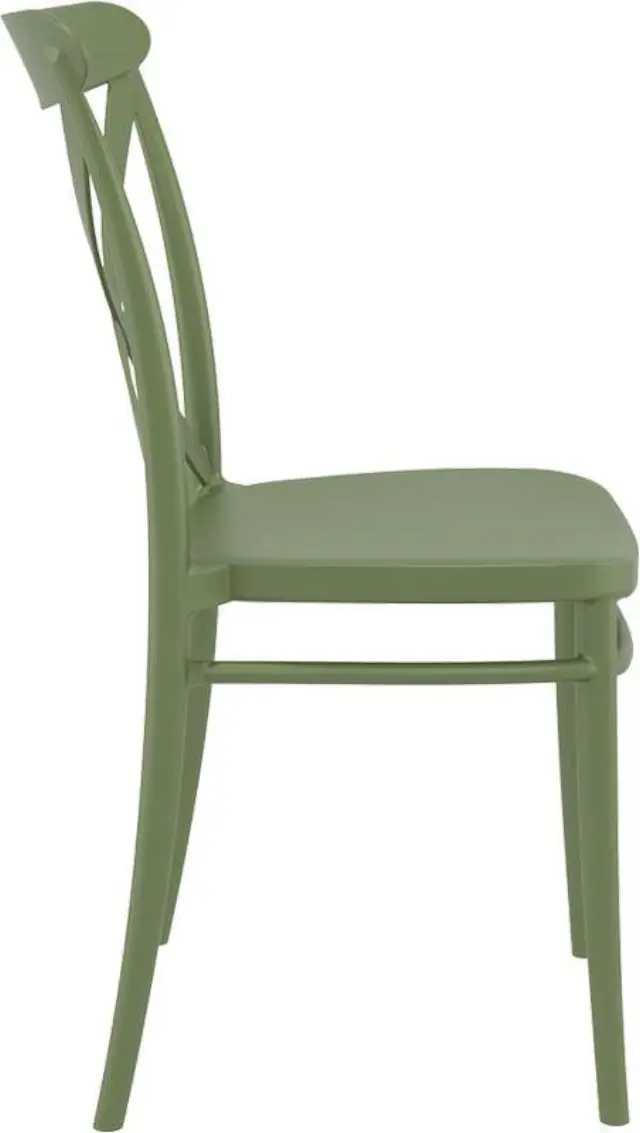 Καρέκλα Στοιβαζόμενη CROSS Olive Green PP 51x51x87cm 3