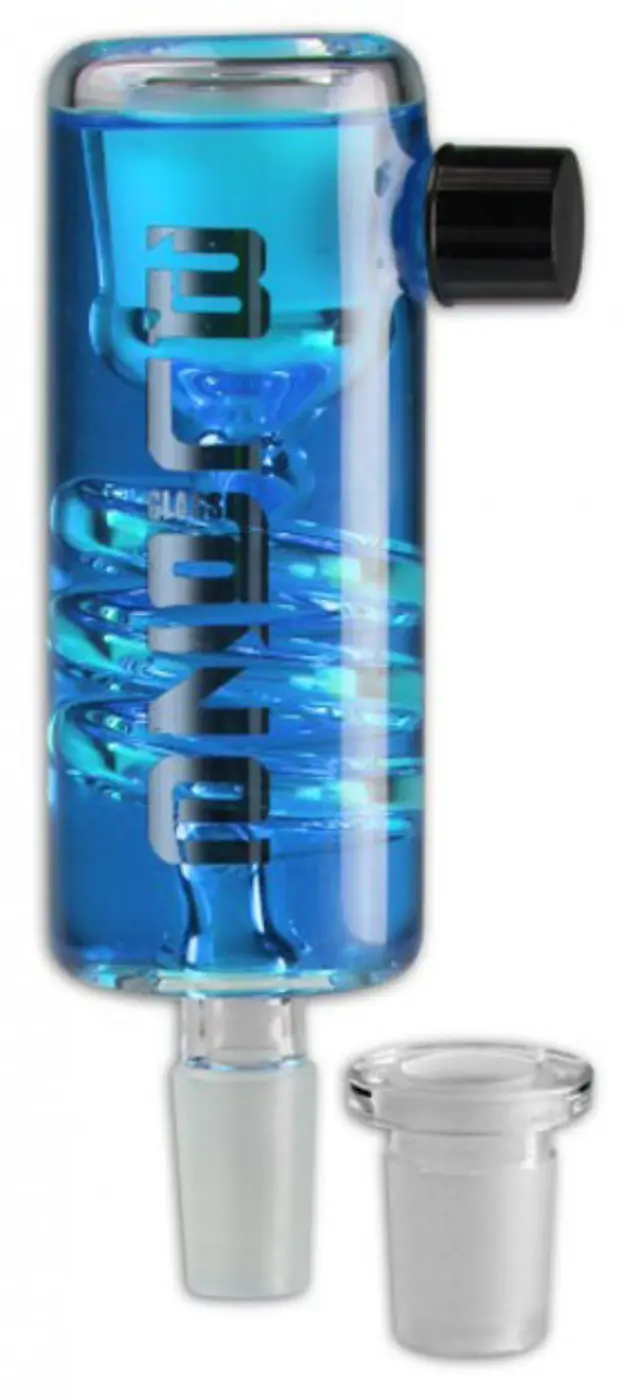 Γυάλινο Pre-Cooler Spiral Cooling Liquid - Μπλε SG14/19
