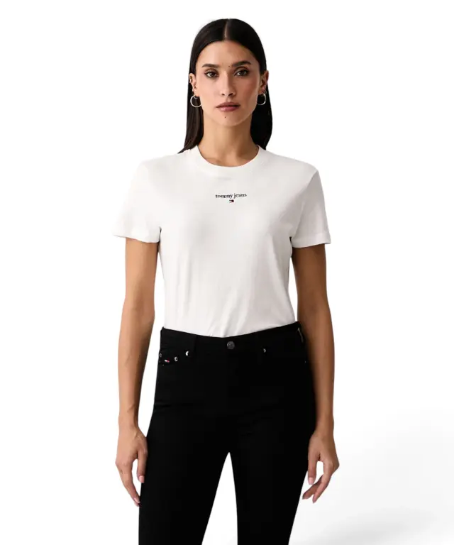 Tommy Hilfiger - Γυναικείο T-shirt Classic Logo Ss Tee Regular Fit DW0DW23527-YBL Λευκό