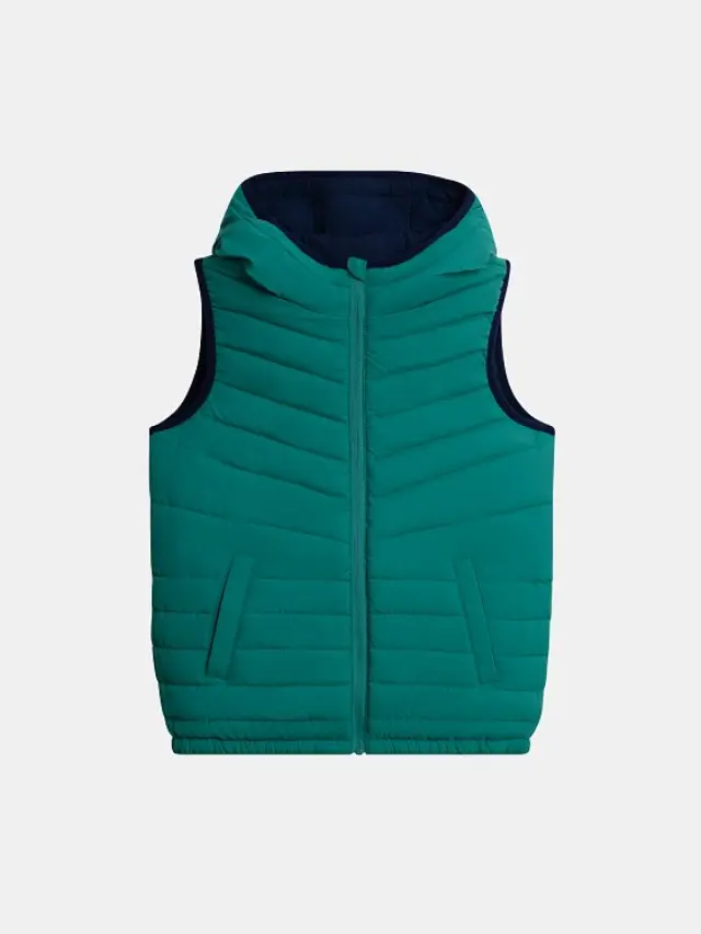 Παιδικό Αμάνικο Μπουφάν 2 σε 1 για Αγόρια Navy & Green ΜΠΛΕ 3