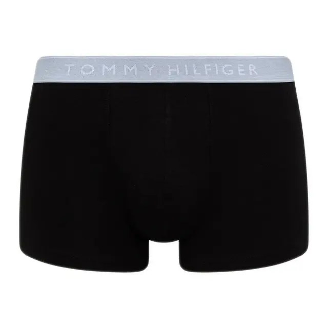 Tommy Hilfiger Ανδρικό Boxer Essential Logo Waistband Trunks - Τριπλό Πακέτο, Χρώμα Blk-Autn Orange-Medium Red-Sky Blue 2