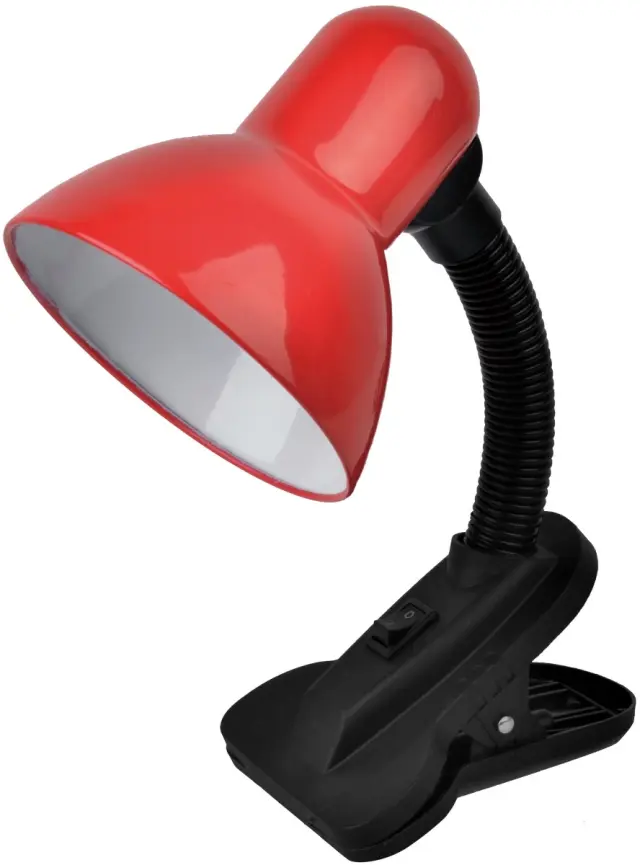 Avide Basic Φωτιστικό Γραφείου Κλιπ Κόκκινο Max 60W 15.001.2029
