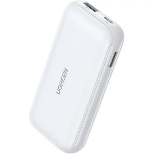 Ugreen Powerbank 10000mAh Nexode PB501 USB + USB-C 30W PD biały (25189) (UGR25189)