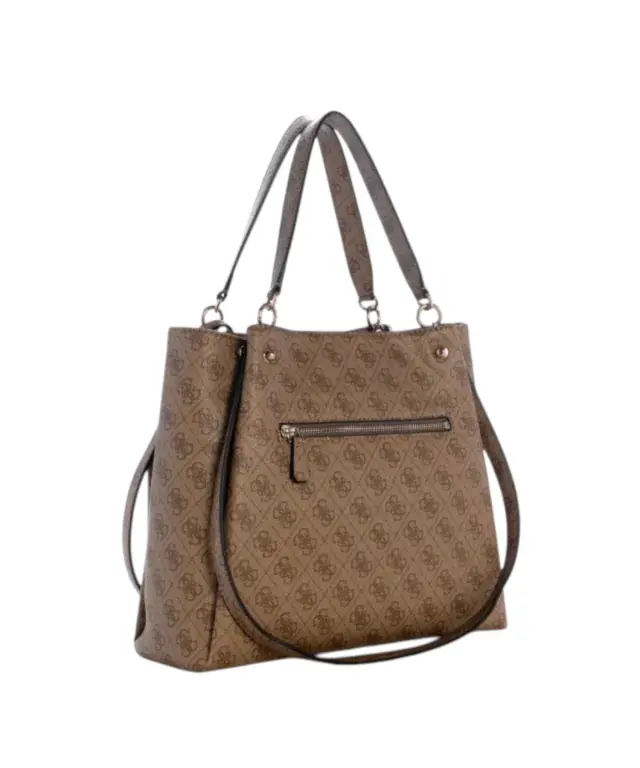 Guess - Γυναικεία Τσάντα Ώμου/Χειρός Lorella HWSG2484230-LAT Καφέ 2