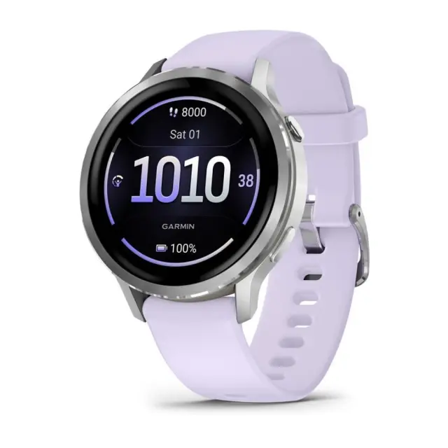 Garmin Venu 4 3.05 cm (1.2") AMOLED 41 mm Digital 390 x 390 pixels Touchscreen Silver Wi-Fi GPS (satellite)