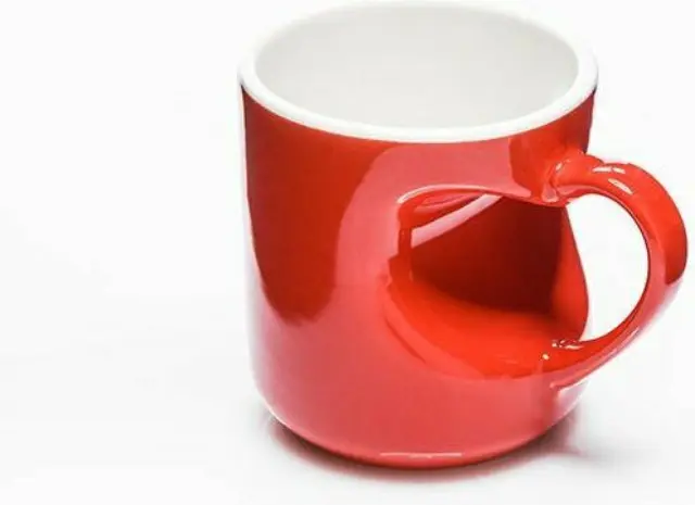 Lover's Mug - Κεραμική Κούπα "Αγάπης" Με Χερούλι Καρδιάς- Κόκκινη 2