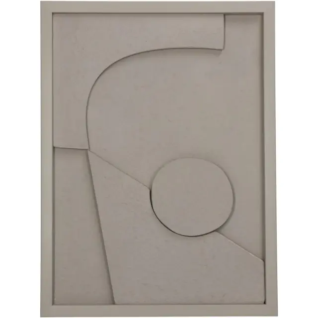 Διακοσμητικό Τοίχου Μπεζ Χαρτί 30x3x40cm