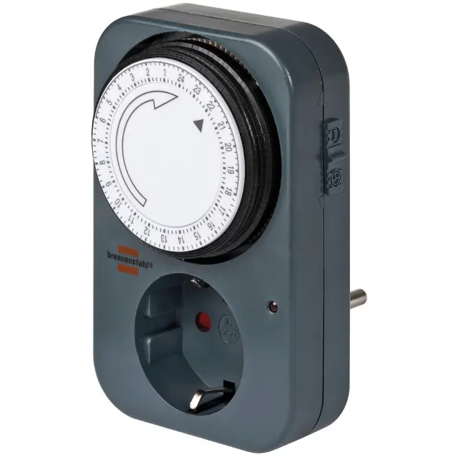 Ημερήσιος Μηχανικός Χρονοδιακόπτης Brennenstuhl MZ 20 - IP20 - Παιδική Προστασία - Γκρι1506450