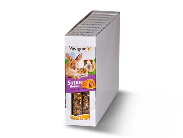 Vadigran Stixx Rabbit,Guinea Pig & Hamster Honey Στικς με Μέλι για Μικρά Τρωκτικά 2τμχ 120gr 2
