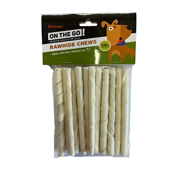 On The Go White Twisted Sticks Σνακ Λευκά Στικς 12.5cm 9-10mm 12τμχ