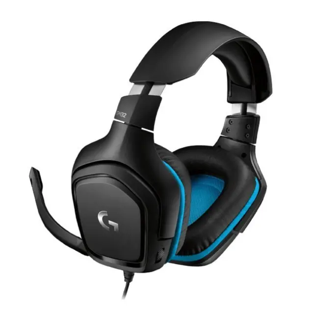 Logitech G432 7.1 Over Ear Gaming Headset με σύνδεση 3.5mm / USB Μπλε 2