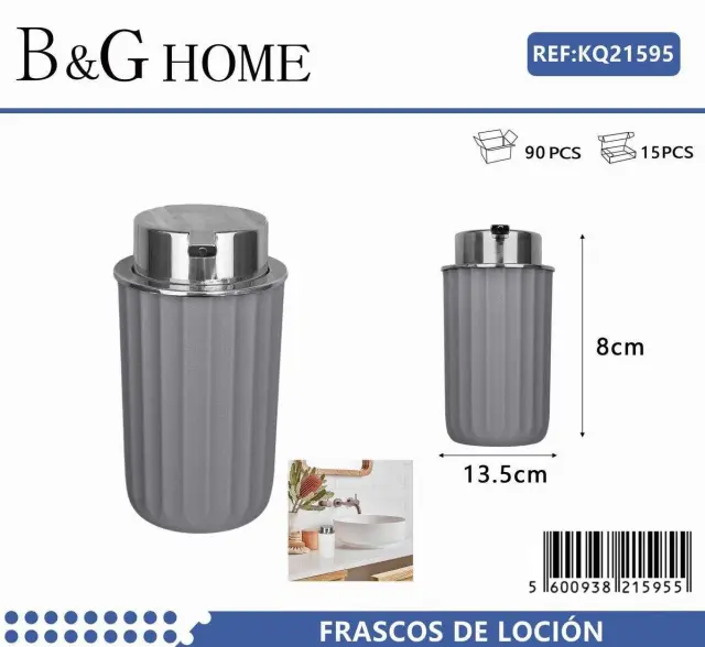 Θήκες κρεμοσάπουνου Dispenser πλαστικές - Σετ 5pcs - Grey - 21595 2