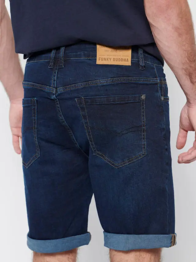 Funky Buddha Jean Shorts Navy FBM007-070-03 - 28 2