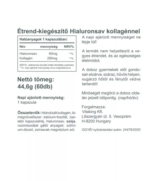Vitaking Collagen + Hyaluronic Acid 2
