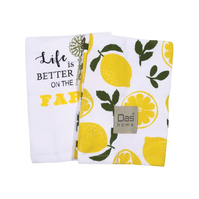 Πετσέτες Κουζίνας Σετ 2 Τεμ 40Χ65 Cotton Das Home 0638 Πολύχρωμο 2