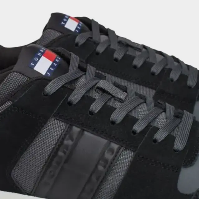 Tommy Hilfiger - Ανδρικά Sneakers The Brooklyn Mixed Texture Suede Trainers EM0EM01457-BDS Μαύρο - 44 2