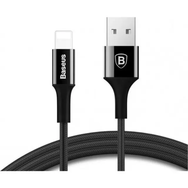 Lightning cable with backlight connector Jet Metal 1 m black