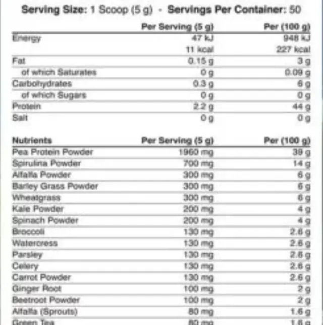 Critical Greens Unflavored 250g (Applied Nutrition) 2
