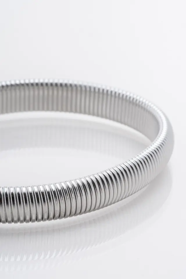 Ατσάλινο spiral cuff βραχιόλι 2