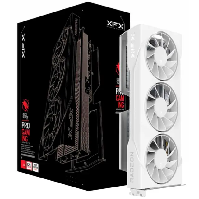 XFX Radeon RX 9060 XT Swift OC Triple Fan (white, RDNA4, GDDR6, 2x DisplayPort, 1x HDMI 2.1)