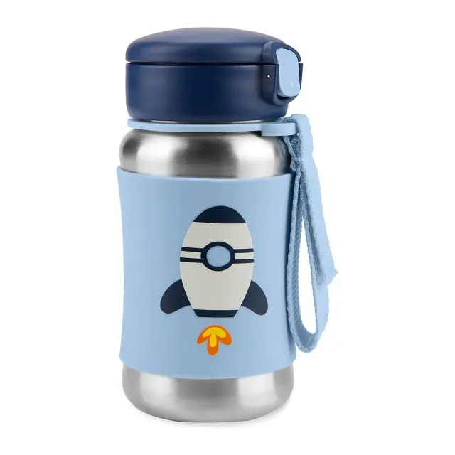 Skip Hop Spark Style Ανοξείδωτο Παγούρι με Καλαμάκι 350ml Rocket Blue