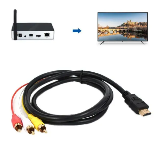 Καλώδιο HDMI σε AV/3RCA (1.5m) OEM